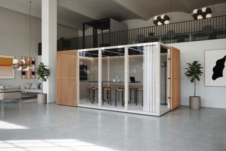 Akustické budky ZEN POD od Abstracta jsou elegantním prostorem z příjemných přírodních materiálů