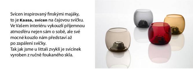 kaasa svícínek, svícen na čajovou svíčku, iittala